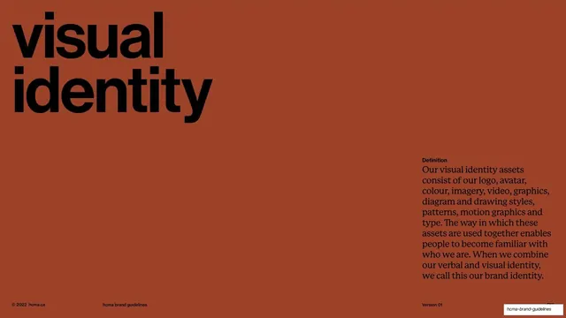 Visual identity section divider