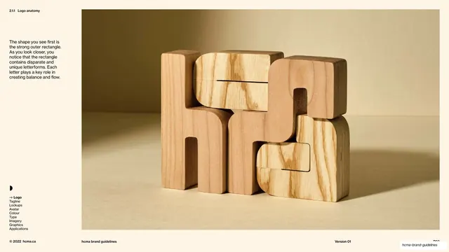 Logo as physical wooden object