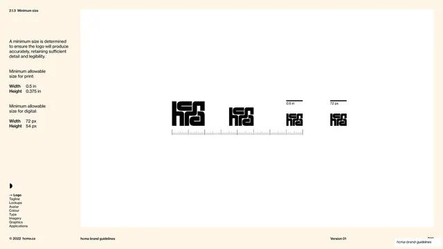 Logo minimum size specs