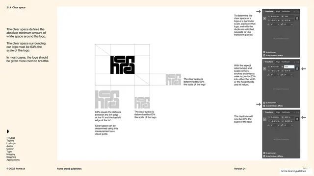 Logo clear space rule