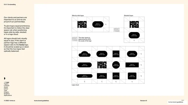 Logo co-branding layouts