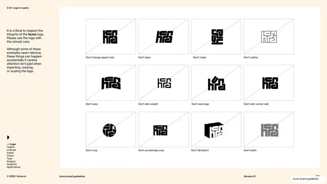 Logo no-goes grid