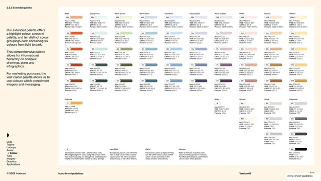 Extended palette