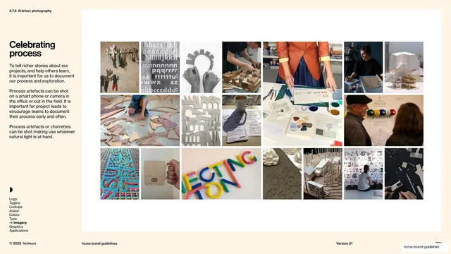 Celebrating process artefact photography grid