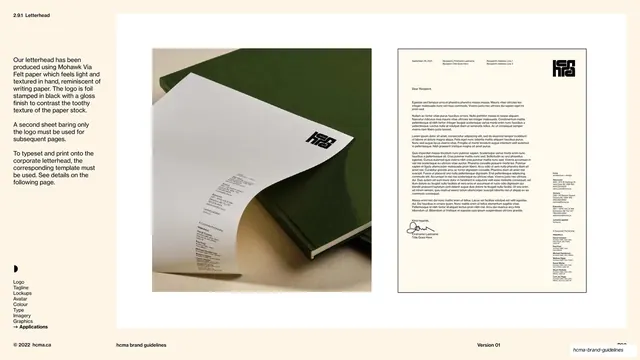 Letterhead stationery and template