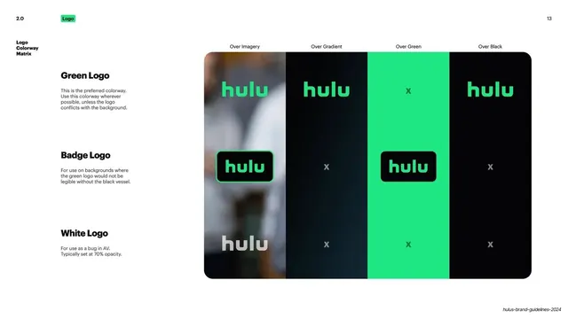 Logo colorway matrix