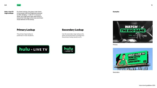 Hulu + Live TV logo lockups
