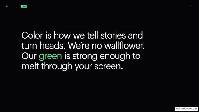 Hulu color statement slide
