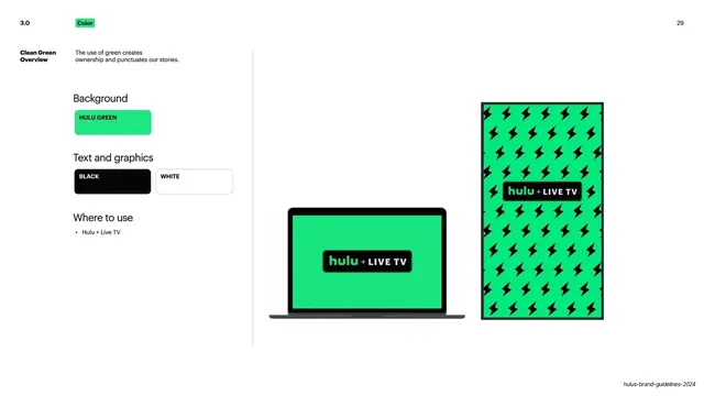 Hulu Clean Green color world overview