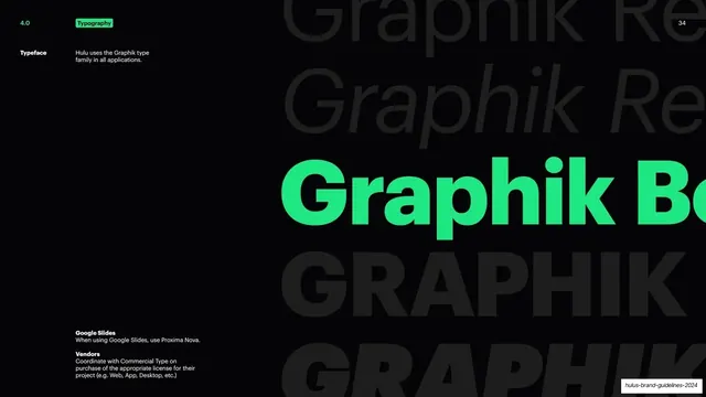 Hulu Graphik typeface slide