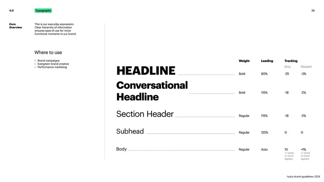 Hulu Core type hierarchy scale