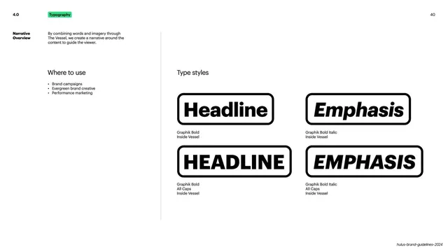 Hulu narrative type styles in the Vessel
