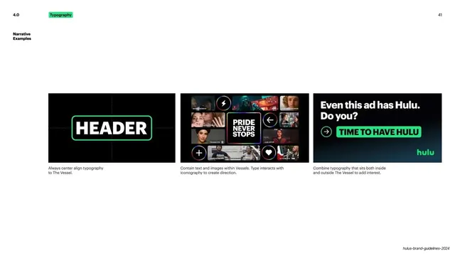 Hulu narrative typography examples