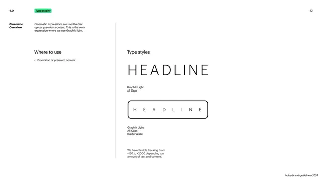 Hulu cinematic type styles