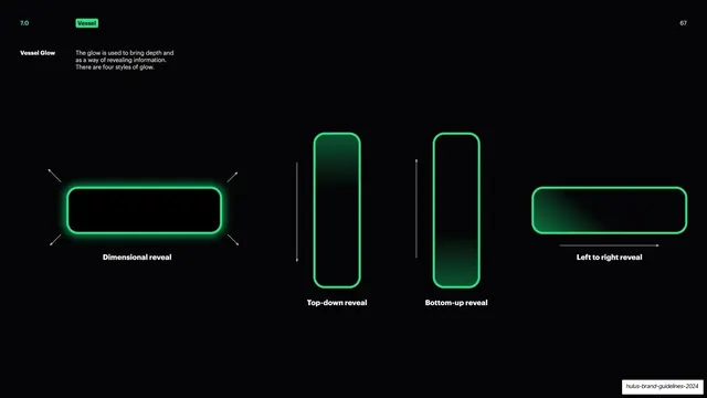 Vessel glow reveal styles