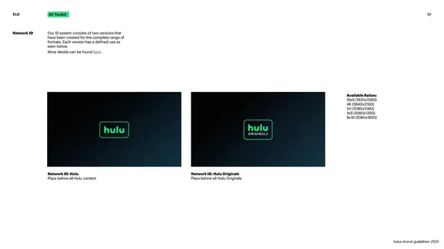 Network ID system, Hulu and Hulu Originals