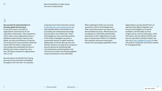 Recommendation 3 four-column body copy