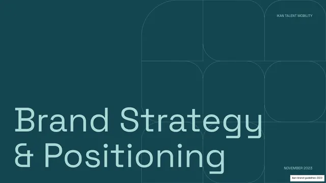IKAN brand strategy section divider