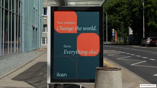 IKAN poster concept on bus-stop (Change the world)