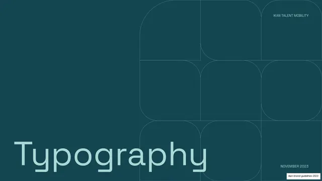 IKAN typography section divider