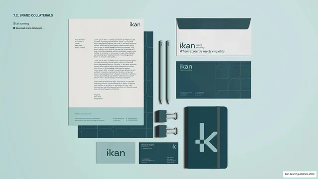 IKAN stationery flat-lay