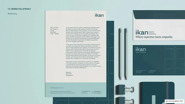 IKAN letterhead and stationery detail