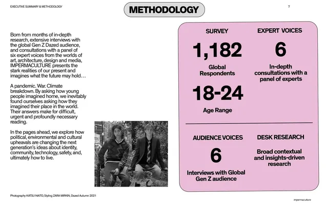 Methodology with pink stat panel