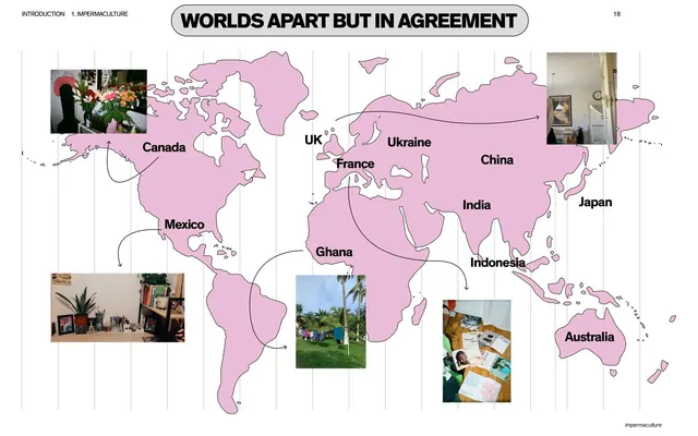World map with global home snapshots