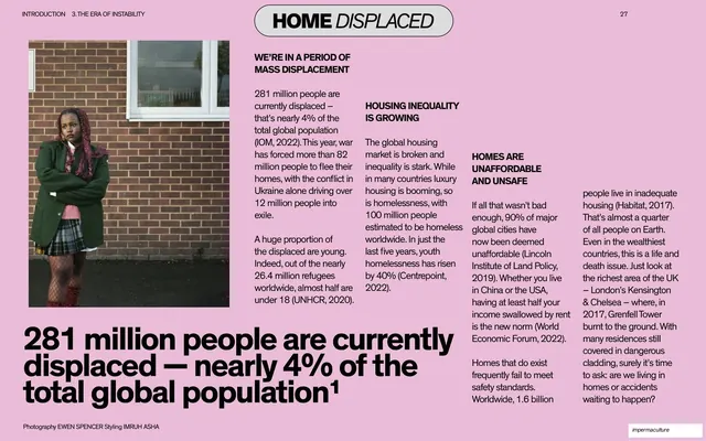Home Displaced - multi-column statistics on displacement