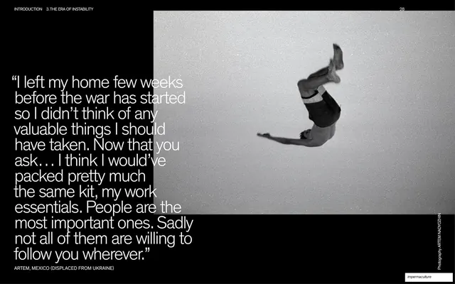 Refugee testimony with diver photo