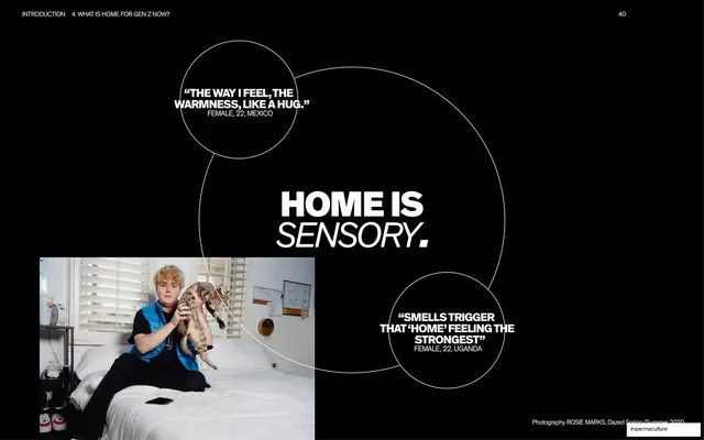 Home is sensory portrait spread