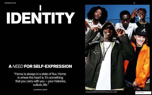I. Identity section divider with portrait