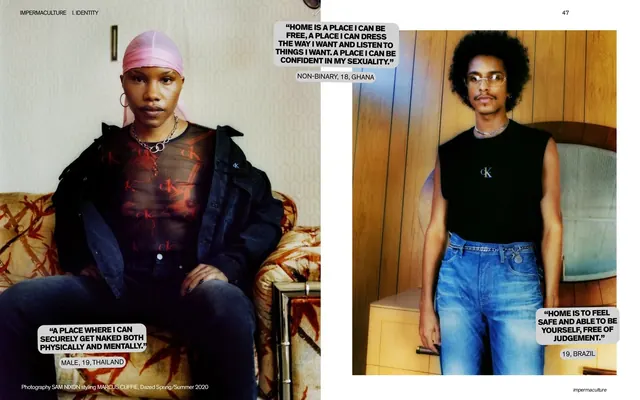 Identity self-expression diptych portraits