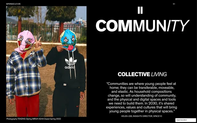 II. Community section divider with portrait
