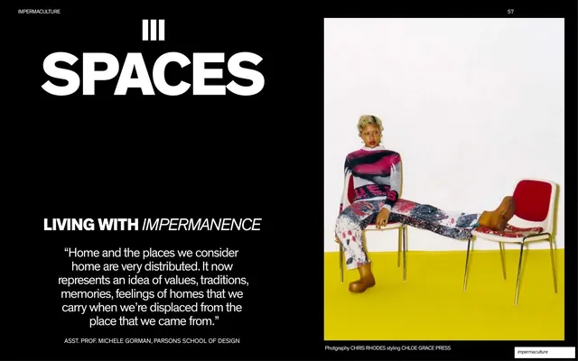 Spaces chapter divider with editorial photo
