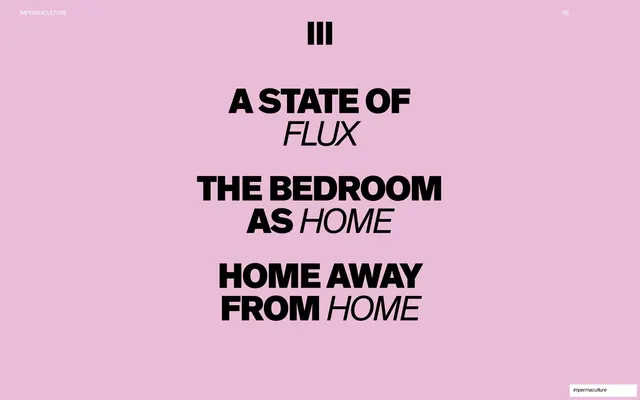 Spaces chapter contents on pink
