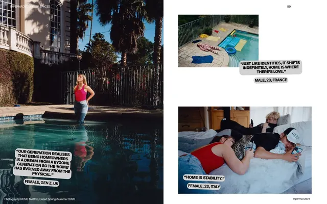 State of flux quote spread over pool photography