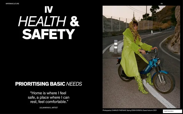 Health & Safety chapter divider with moped photo