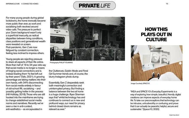 Private Life article spread