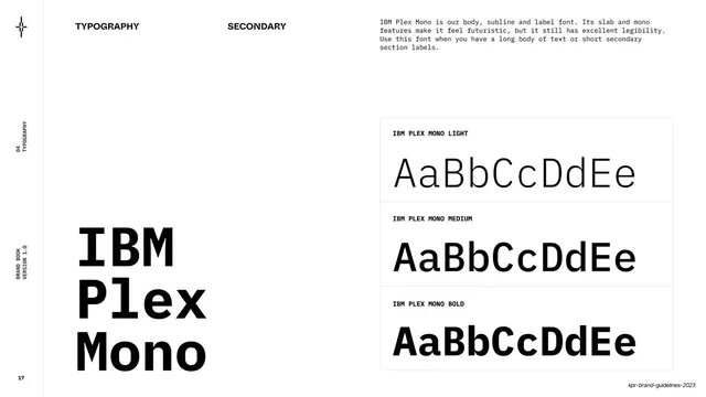 Secondary typeface - IBM Plex Mono, light-mode, minimal, light