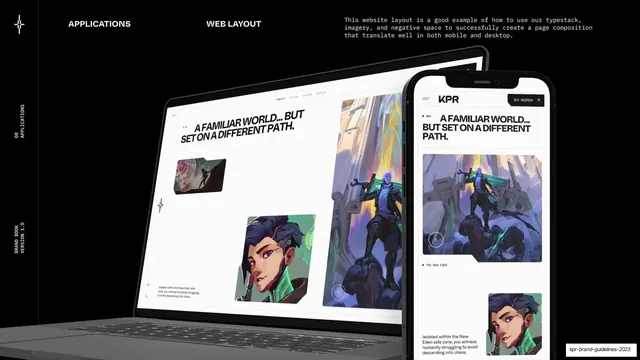 Application - web layout, dark-mode, editorial, dark