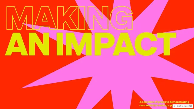 Making An Impact section divider, maximalist, swiss, vibrant