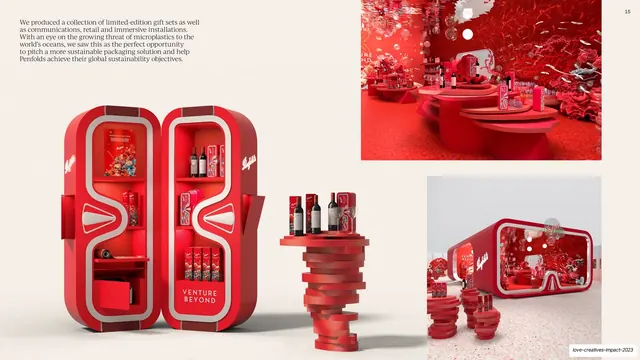 Penfolds gift sets and installations, editorial, photographic, warm