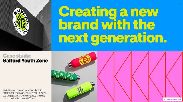Salford Youth Zone case study intro, maximalist, editorial, vibrant