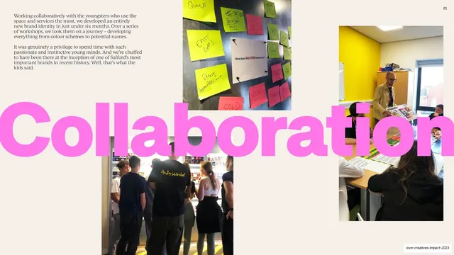 Salford Youth Zone collaboration workshop, editorial, photographic, warm