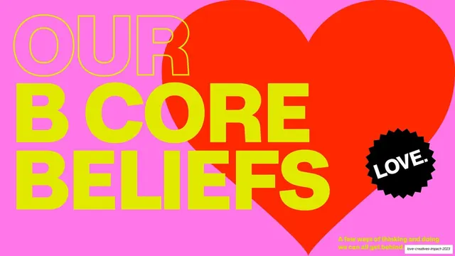 Our B Core Beliefs section opener