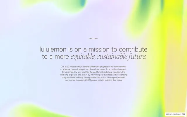 Mission statement on iridescent gradient