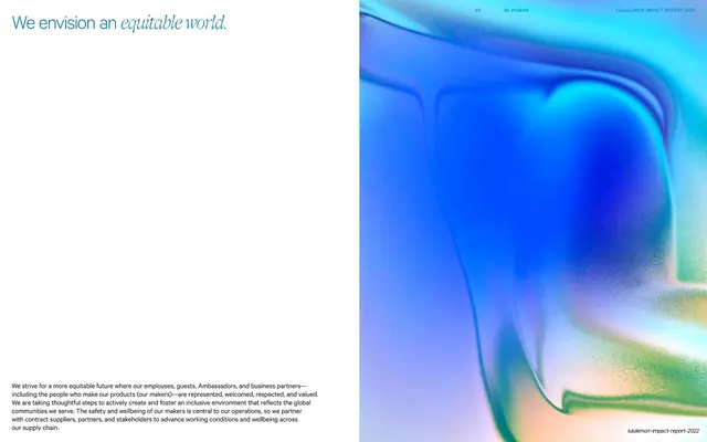 We envision an equitable world statement spread