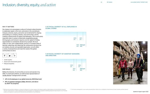 Inclusion, diversity, equity, and action detail page