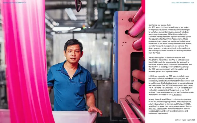 Monitoring our supply chain photo page, editorial, photographic, vibrant
